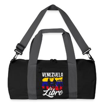 Venezuela Flagge Stolz & Heimat Venezuela - Recycelte Duffel Bag - Schwarz/Graphitgrau - Vorne