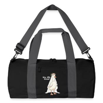 Mrs Silly Goose Funny Wedding Couple Humor - Recycled Duffel Bag - black/graphite grey - Front