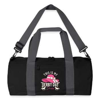 Voici mon humour de courses hippiques de course de robes Dress Derby - Sac de sport recyclé - noir/gris graphite - Devant