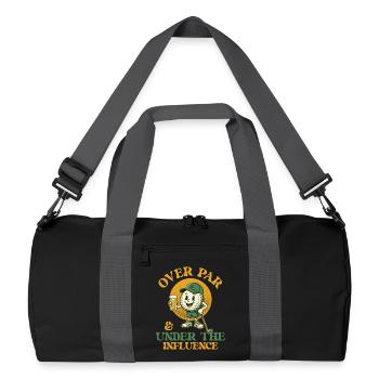 Überdurchschnittlicher Golfbier-Humor unter Einfluss - Recycelte Duffel Bag - Schwarz/Graphitgrau - Vorne