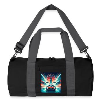 RETOUR VERS LE FUTUR RETRO VINTAGE - Sac de sport recyclé - noir/gris graphite - Devant