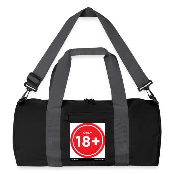Adultes seulement 18+ Design - Sac de sport recyclé - noir/gris graphite - Devant