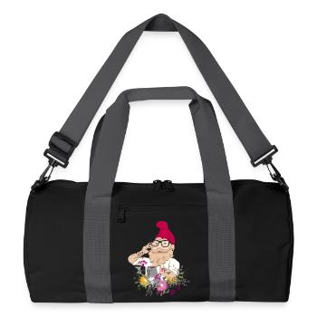 Garten Hipster - Recycelte Duffel Bag - Schwarz/Graphitgrau - Vorne