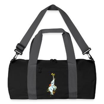 elephant blob circus feat balance artist - Recycled Duffel Bag - black/graphite grey - Front