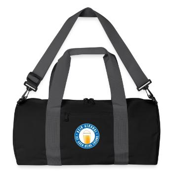 kein alkohol Spruch bier weizen festival party - Recycelte Duffel Bag - Schwarz/Graphitgrau - Vorne