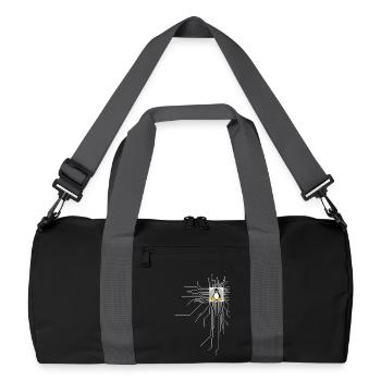 platine Pinguin Core Herz Computer pc Nerd program - Recycelte Duffel Bag - Schwarz/Graphitgrau - Vorne