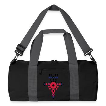 Wikinger Schild Nr.1 - Recycelte Duffel Bag - Schwarz/Graphitgrau - Vorne