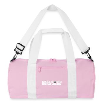 make radio great again white - Recycled Duffel Bag - pink/white - Front