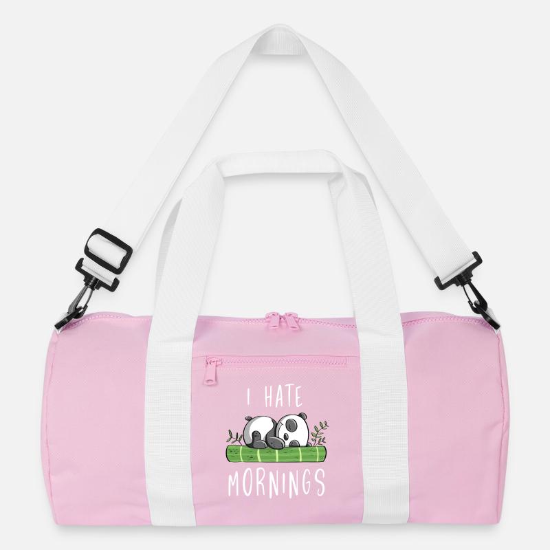 I Hate Mornings - Bambus Panda Bär - Comic Recycelte Duffel Bag