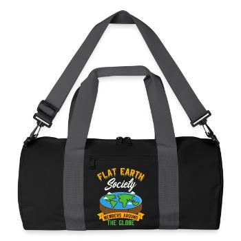 Société de la terre plate - membres partout dans le monde - Sac de sport recyclé - noir/gris graphite - Devant