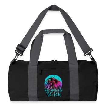 Summer, Take me to the beach - Recycled Duffel Bag - black/graphite grey - Front