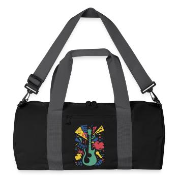 Symphonie de guitare colorée - Sac de sport recyclé - noir/gris graphite - Devant