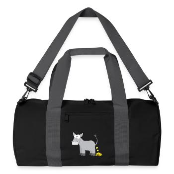 Children's motive donkey animal shirt gift idea gold donkey - Recycled Duffel Bag - black/graphite grey - Front