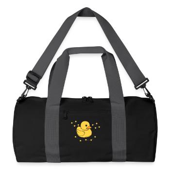 Canard de bain Canard en caoutchouc - Sac de sport recyclé - noir/gris graphite - Devant