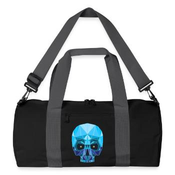 Tête de mort saphir - Sac de sport recyclé - noir/gris graphite - Devant