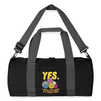tricot - Sac de sport recyclé - noir/gris graphite - Devant