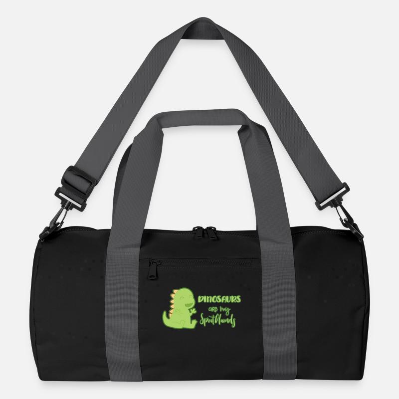 Dinosaurier - Recycelte Duffel Bag - Schwarz/Graphitgrau