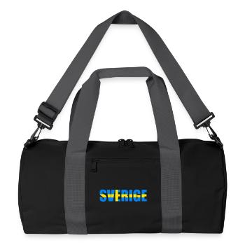 Sweden flag letters - Recycled Duffel Bag - black/graphite grey - Front