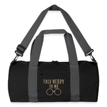 Parlez ringard avec moi - Sac de sport recyclé - noir/gris graphite - Devant
