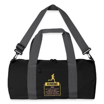 Running Definition Sport Fitness Gift - Recycled Duffel Bag - black/graphite grey - Front
