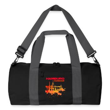 Habour de Hambourg - Sac de sport recyclé - noir/gris graphite - Devant