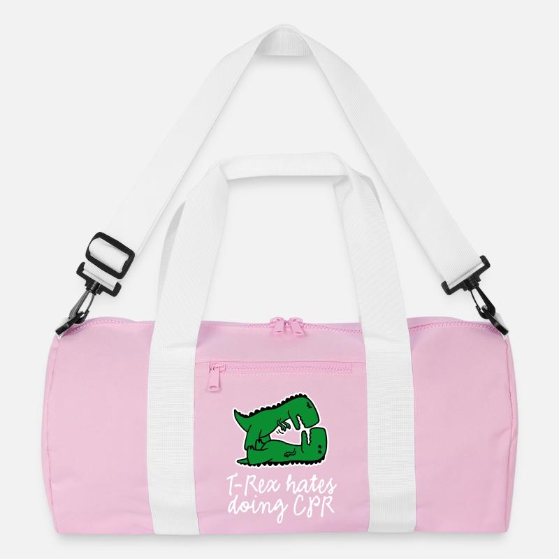 T-Rex hates doing CPR Erste Hilfe Krankenschwester Recycelte Duffel Bag