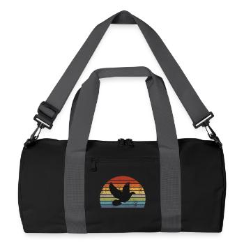 Taube Retro - Recycelte Duffel Bag - Schwarz/Graphitgrau - Vorne