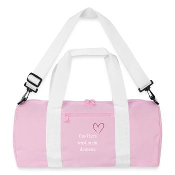 Le cœur ne devient pas dément. - Sac de sport recyclé - rose/blanc - Devant