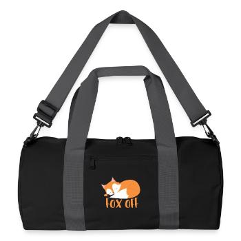 Fuchs fox off - Recycelte Duffel Bag - Schwarz/Graphitgrau - Vorne