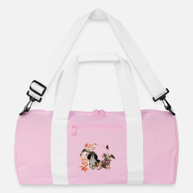 Steampunk, Welpen und Eichhörnchen mit Hut Recycelte Duffel Bag