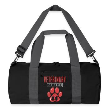 Veterinary Assistant Vet Tech - Recycled Duffel Bag - black/graphite grey - Front