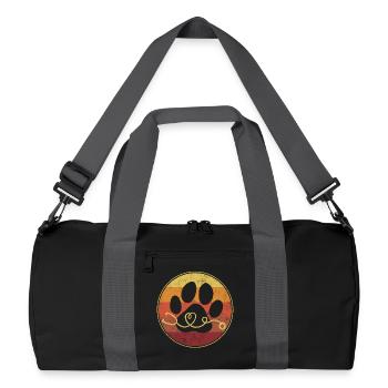 Veterinarian Tech Veterinary Stethoscope Retro - Recycled Duffel Bag - black/graphite grey - Front