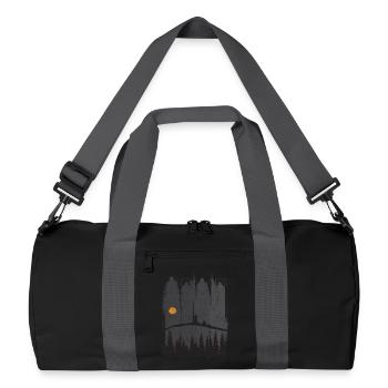 Harz Style - Brocken Forest Hiking Gift - Recycled Duffel Bag - black/graphite grey - Front