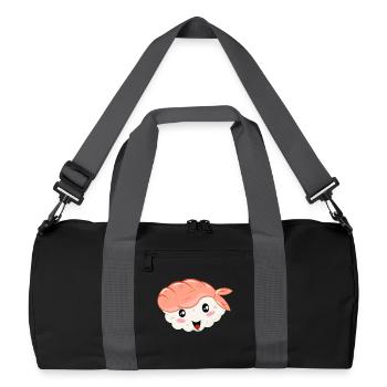 Nigiri-Sushi Kawaii Sushi with Shrimps - Recycled Duffel Bag - black/graphite grey - Front