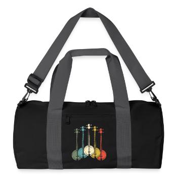 Joueur de banjo - Sac de sport recyclé - noir/gris graphite - Devant