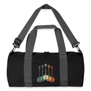 Joueur de banjo - Sac de sport recyclé - noir/gris graphite - Devant