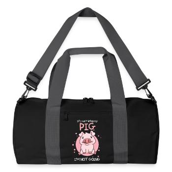 Porcelet Piggy Piggy - Sac de sport recyclé - noir/gris graphite - Devant