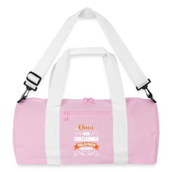 Oma Wächst Enkelkinder Heldinnen - Recycelte Duffel Bag - Rosa/Weiß - Vorne