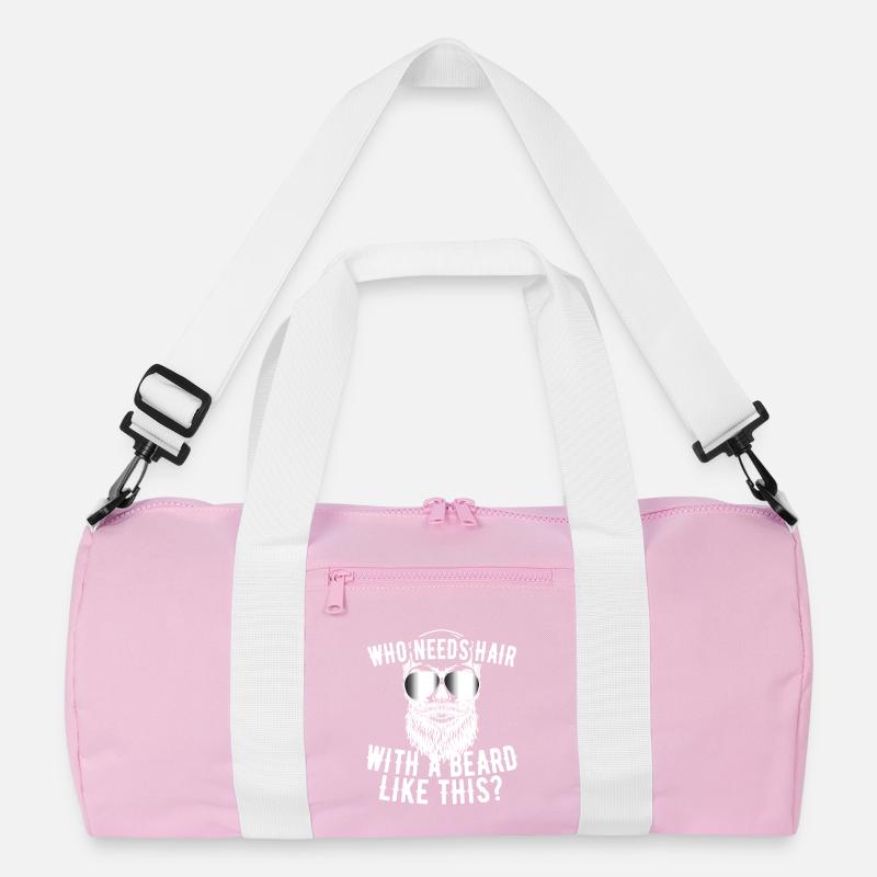 Who Needs Hair With A Beard Like This Bart Glatze Recycelte Duffel Bag