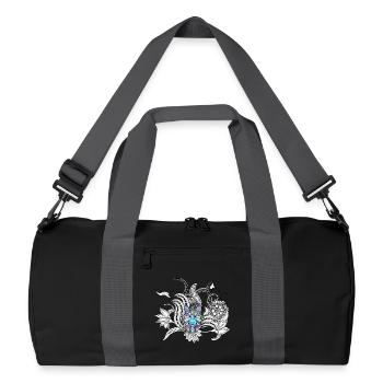Super loup, lineart - Sac de sport recyclé - noir/gris graphite - Devant
