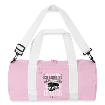 Busfahrer - Recycelte Duffel Bag - Rosa/Weiß - Vorne