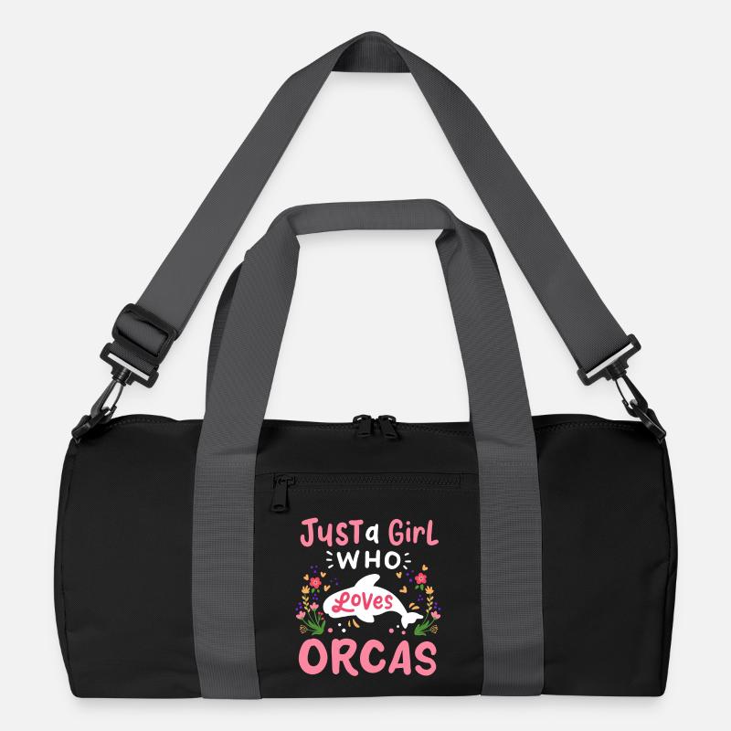 Orcas Whale Orca Lovers Recycled Duffel Bag