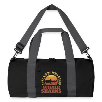 Whale shark marine biologist whale shark lover - Recycled Duffel Bag - black/graphite grey - Front