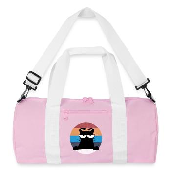 Grumpy Katze - Recycled Duffel Bag - pink/white - Front