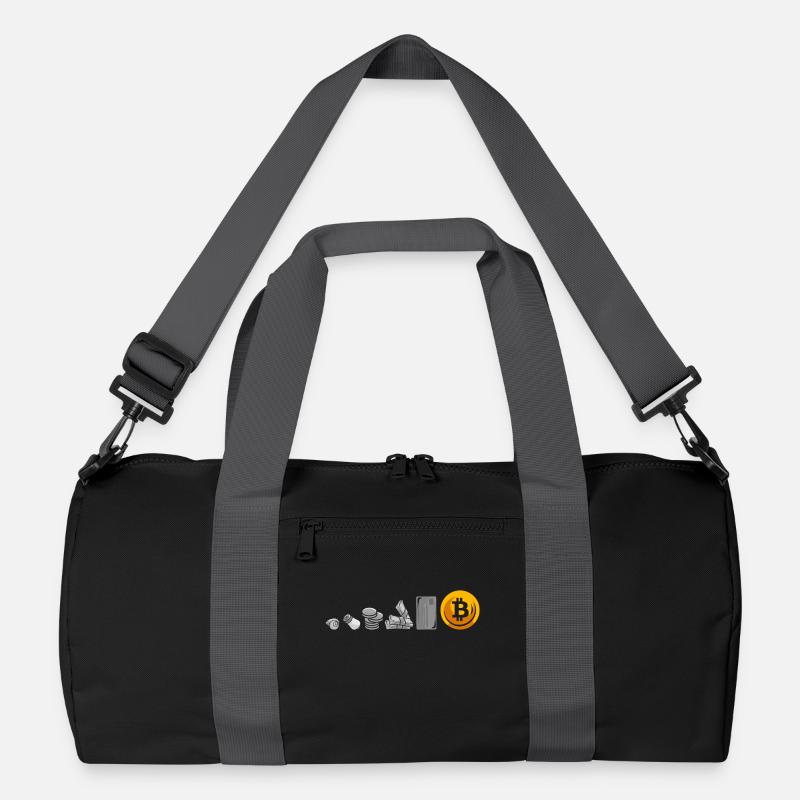Evolution Of Money Geld Bitcoin Plan B Crypto Recycelte Duffel Bag