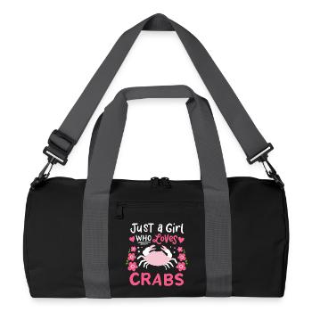 Crevettes fruits de mer - Sac de sport recyclé - noir/gris graphite - Devant