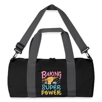Boulangeries pâtisseries Bois de pâtes - Sac de sport recyclé - noir/gris graphite - Devant