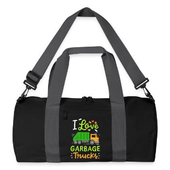 Garbage Truck Garbage Day - Recycled Duffel Bag - black/graphite grey - Front