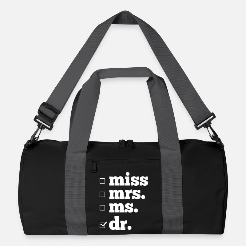 Doktor Doktortitel Promotion - Recycelte Duffel Bag - Schwarz/Graphitgrau