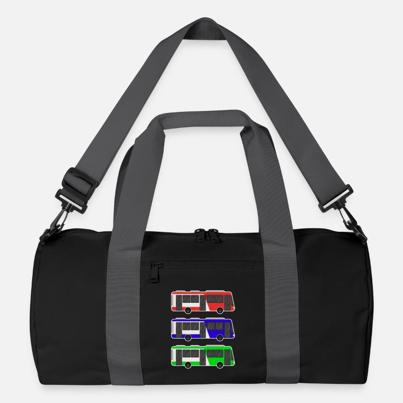 Bus - Recycelte Duffel Bag - Schwarz/Graphitgrau